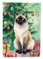 Birman Cat By the Christmas Tree Garden Flag