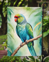 African Ringneck Parrot Garden Flag