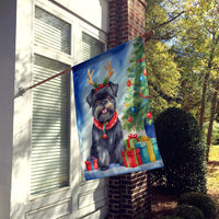 Affenpinscher Christmas Reindeer House Flag