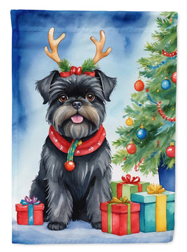 Affenpinscher Christmas Reindeer House Flag