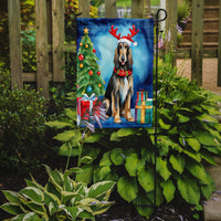 Afghan Hound Christmas Reindeer Garden Flag