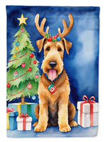 Airedale Terrier Christmas Reindeer House Flag