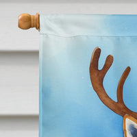 Akita Christmas Reindeer House Flag