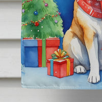 Akita Christmas Reindeer House Flag