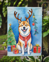 Akita Christmas Reindeer Garden Flag