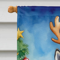 Alaskan Malamute Christmas Reindeer House Flag