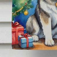 Alaskan Malamute Christmas Reindeer House Flag