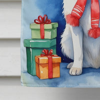 American Eskimo Christmas Reindeer House Flag