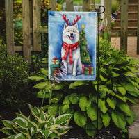 American Eskimo Christmas Reindeer Garden Flag