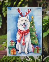 American Eskimo Christmas Reindeer Garden Flag