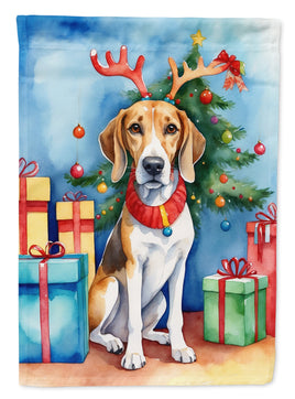 American Foxhound Christmas Reindeer Garden Flag