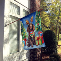 American Water Spaniel Christmas Reindeer House Flag