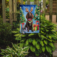 American Water Spaniel Christmas Reindeer Garden Flag