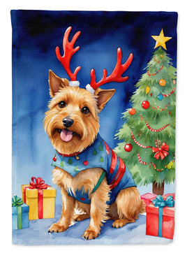 Australian Terrier Christmas Reindeer House Flag