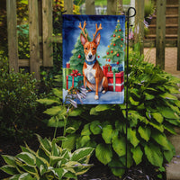 Basenji Christmas Reindeer Garden Flag