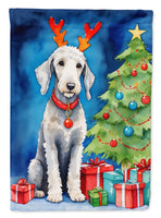 Bedlington Terrier Christmas Reindeer House Flag