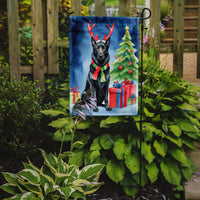 Belgian Sheepdog Christmas Reindeer Garden Flag