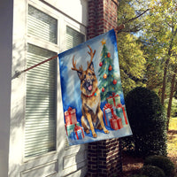 Belgian Tervuren Christmas Reindeer House Flag