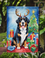 Bernese Mountain Dog Christmas Reindeer Garden Flag