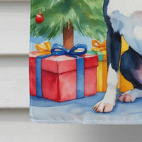 Boston Terrier Christmas Reindeer House Flag