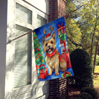 Cairn Terrier Christmas Reindeer House Flag