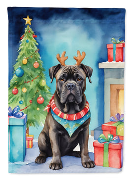 Cane Corso Christmas Reindeer House Flag