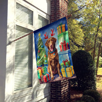 Chesapeake Bay Retriever Christmas Reindeer House Flag