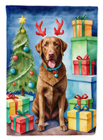 Chesapeake Bay Retriever Christmas Reindeer House Flag