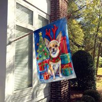 Chihuahua Christmas Reindeer House Flag