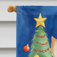 Chihuahua Christmas Reindeer House Flag