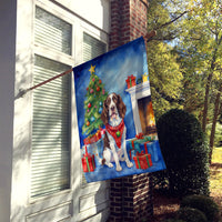 English Springer Spaniel Christmas Reindeer House Flag