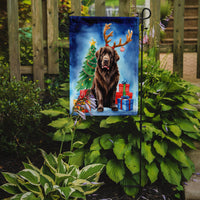 Chocolate Christmas Reindeer Garden Flag