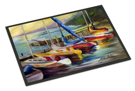 Sailboats at sunset Indoor or Outdoor Mat 24x36 JMK1036JMAT