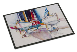 Sailboats in Dry Dock Indoor or Outdoor Mat 24x36 JMK1039JMAT