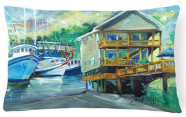 Ocean Springs Harbour Landing Canvas Fabric Decorative Pillow JMK1069PW1216