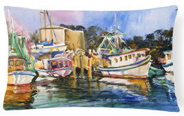 Shrimp Boat Warehouse Canvas Fabric Decorative Pillow JMK1079PW1216