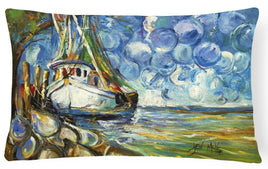 Shrimp Boat  101 Canvas Fabric Decorative Pillow JMK1080PW1216