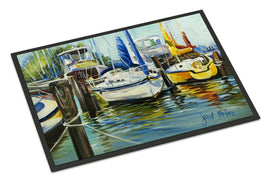 Yellow boat II Sailboat Indoor or Outdoor Mat 24x36 JMK1085JMAT