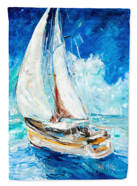 Sailboats in Blue Flag Canvas House Size JMK1153CHF