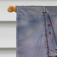 Sea Gulls and shrimp boats Flag Canvas House Size JMK1196CHF