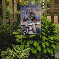 Sea Gulls and shrimp boats Flag Garden Size