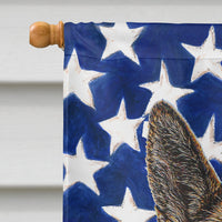 USA American Flag with German Shepherd Flag Canvas House Size KJ1159CHF