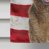 USA American Flag with German Shepherd Flag Canvas House Size KJ1159CHF