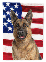 USA American Flag with German Shepherd Flag Canvas House Size KJ1159CHF