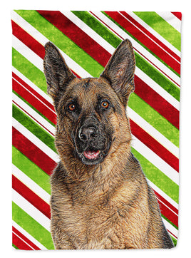 Candy Cane Holiday Christmas German Shepherd Flag Garden Size KJ1173GF