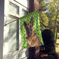 St. Patrick's Day Shamrock German Shepherd Flag Canvas House Size KJ1201CHF