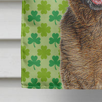 St. Patrick's Day Shamrock German Shepherd Flag Canvas House Size KJ1201CHF