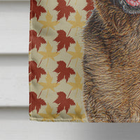 Fall Leaves German Shepherd Flag Canvas House Size KJ1208CHF