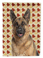 Fall Leaves German Shepherd Flag Canvas House Size KJ1208CHF