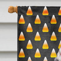 Candy Corn Halloween Alaskan Malamute Flag Canvas House Size KJ1210CHF